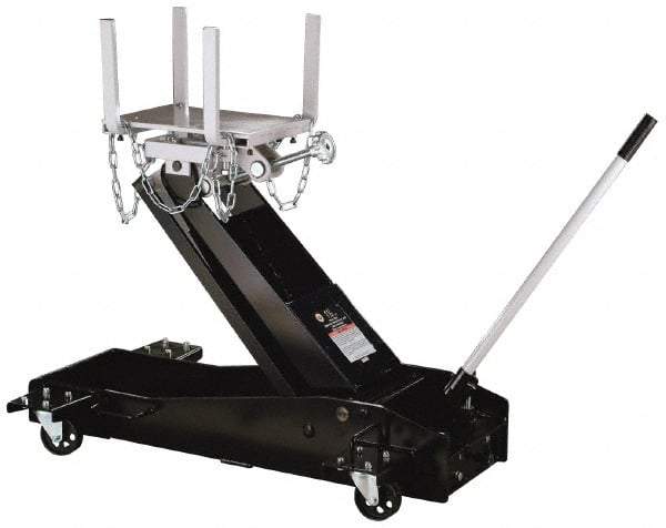 Omega Lift Equipment - 3,000 Lb Capacity Transmission Jack - 7-7/8 to 37-1/4" High, 26" Chassis Width x 46-3/4" Chassis Length - Best Tool & Supply