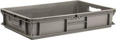 SSI Schaefer - 0.82 Cu Ft, 55 Lb Load Capacity Gray Polypropylene Tote Container - Stacking, 23.7" Long x 15.8" Wide x 4.8" High - Best Tool & Supply