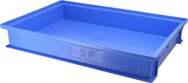 SSI Schaefer - 0.28 Cu Ft, 22 Lb Load Capacity Blue Polyethylene & Conductive PP Tote Container - Stacking, 18.4" Long x 12-1/2" Wide x 2.9" High - Best Tool & Supply