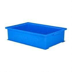 SSI Schaefer - 0.42 Cu Ft, 22 Lb Load Capacity Blue Polyethylene & Conductive PP Tote Container - Stacking, 18.4" Long x 12-1/2" Wide x 4.6" High - Best Tool & Supply