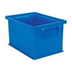 SSI Schaefer - 0.09 Cu Ft, 17 Lb Load Capacity Blue Polyethylene & Conductive PP Tote Container - Stacking, 8.3" Long x 6" Wide x 4.8" High - Best Tool & Supply