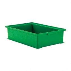 SSI Schaefer - 0.42 Cu Ft, 22 Lb Load Capacity Green Polyethylene & Conductive PP Tote Container - Stacking, 18.4" Long x 12-1/2" Wide x 4.6" High - Best Tool & Supply