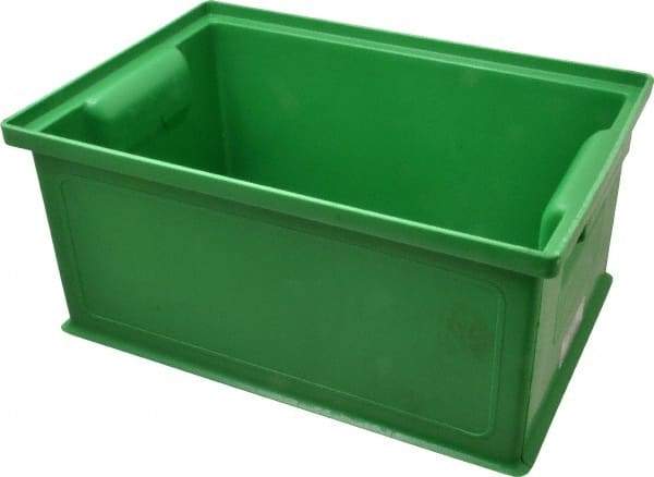 SSI Schaefer - 0.25 Cu Ft, 22 Lb Load Capacity Green Polyethylene & Conductive PP Tote Container - Stacking, 12.3" Long x 8.3" Wide x 5.8" High - Best Tool & Supply