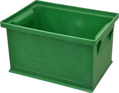 SSI Schaefer - 0.09 Cu Ft, 17 Lb Load Capacity Green Polyethylene & Conductive PP Tote Container - Stacking, 8.3" Long x 6" Wide x 4.8" High - Best Tool & Supply