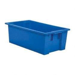 SSI Schaefer - 1.94 Cu Ft, 44 Lb Load Capacity Blue Polypropylene Tote Container - Stacking, Nesting, 28.4" Long x 16.6" Wide x 9.9" High - Best Tool & Supply