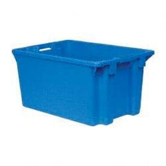 SSI Schaefer - 2.01 Cu Ft, 44 Lb Load Capacity Blue Polypropylene Tote Container - Stacking, Nesting, 23.6" Long x 15.7" Wide x 11.9" High - Best Tool & Supply