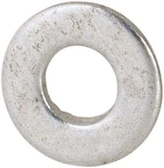 Value Collection - M2 Screw, Grade 8 Steel Standard Flat Washer - 2.2mm ID x 5mm OD, 0.3mm Thick, Zinc-Plated Finish - Best Tool & Supply