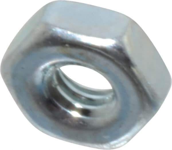 Value Collection - M2x4.00 Steel Right Hand Hex Nut - 4mm Across Flats, 1.6mm High, Zinc-Plated Finish - Best Tool & Supply