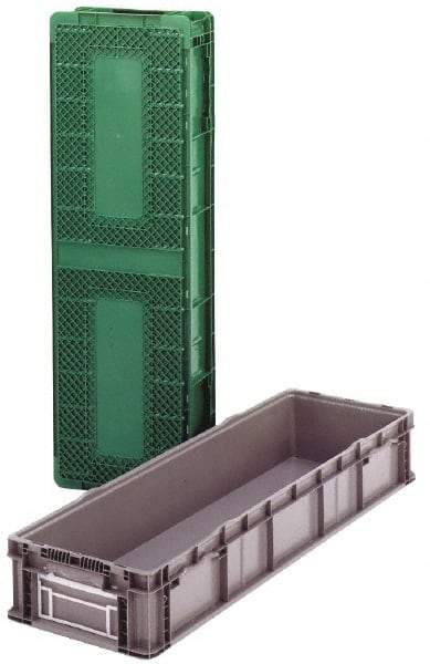 Orbis - 40 Lb Load Capacity Green Polyethylene Tote Container - Stacking, 48" Long x 15" Wide x 10.8" High - Best Tool & Supply