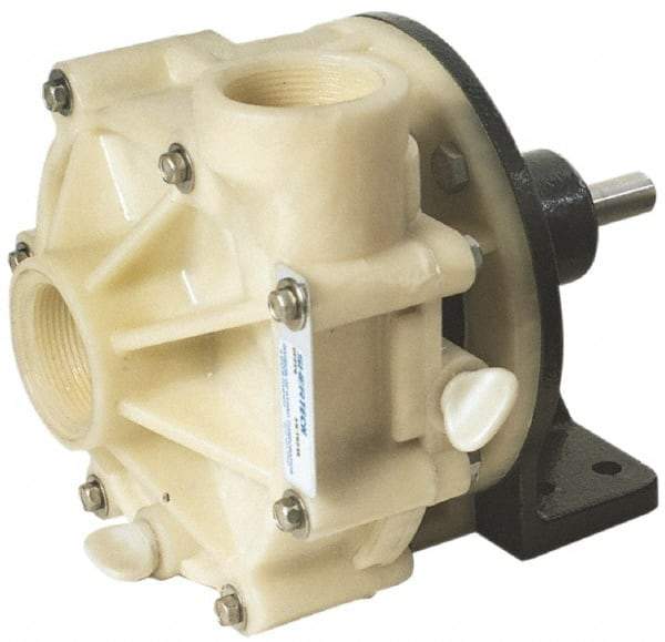 Pentair - 1/2 HP, Corrosion Resistant Pump - 1-1/2 Inlet Size, 1-1/2 Outlet Size, Polypropylene - Best Tool & Supply