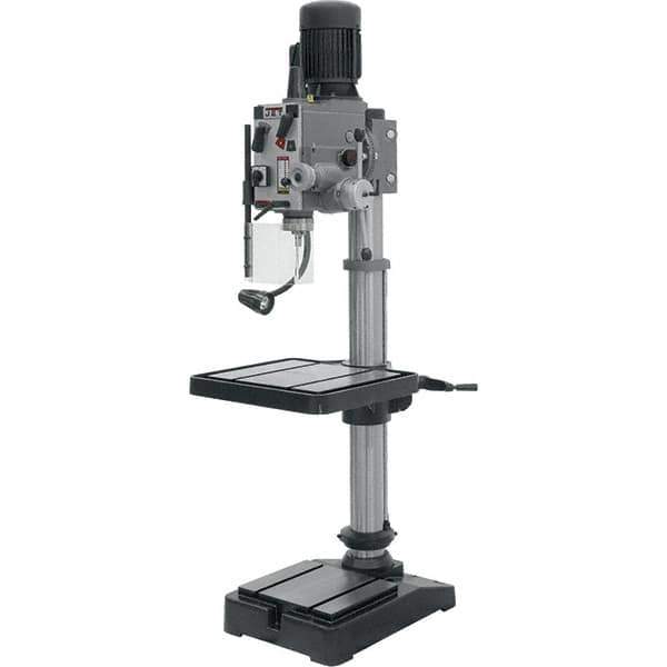 Jet - 20" Swing, Geared Head Drill Press - 12 Speed, 2 hp, Three Phase - Best Tool & Supply