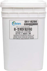 Made in USA - Medium Grade Smooth Glass Bead - 60 to 120 Grit, 50 Lb Pail - Best Tool & Supply