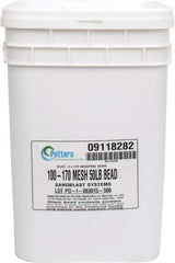 Made in USA - Medium/Fine Grade Smooth Glass Bead - 100 to 170 Grit, 50 Lb Pail - Best Tool & Supply