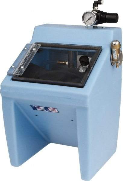 Made in USA - 220V Left Hand Sandblaster - Pressure Feed, 25" CFM at 100 PSI - Best Tool & Supply