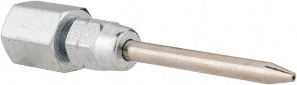 PRO-LUBE - 1/8 Thread, Grease Gun Needle Nozzle - 19/32" Needle Length x 4.75mm Needle Diam, NPT Thread - Best Tool & Supply