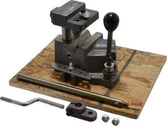 Heinrich - 1/8 to 3/4" Vee Capacity, Manual Cross Hole Jig - 9-1/4" Long x 6-1/16" Wide x 5-1/4" High, 5/16 & 1/2" ID of Furnished Liners - Best Tool & Supply