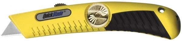 PHC - Retractable Utility Knife - Yellow Metal Handle, 1 Blade Included - Best Tool & Supply