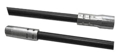 Schaefer Brush - 72" Long, 3/8" NPSM Female, Fiberglass Brush Handle Extension - 0.44" Diam, 3/8" NPSM Male, For Use with Tube Brushes & Scrapers - Best Tool & Supply