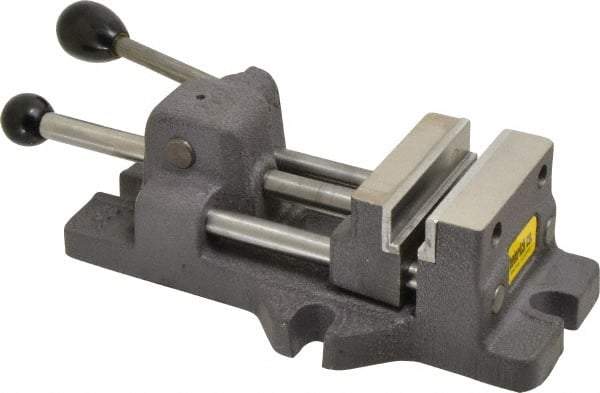 Heinrich - 3" Jaw Opening Capacity x 1-1/4" Throat Depth, Horizontal Drill Press Vise - 3" Wide x 3" High Jaw, Stationary Base, Standard Speed - Best Tool & Supply