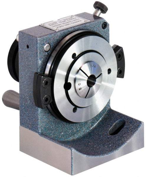 Harig - 5C Compatible, 24 Increment, Horizontal Standard Collet Indexer - 3" High Center, 1" Max Collet Capacity, 4" Wide x 3-1/4" Deep Base, 5-41/64" Overall Height, Manual Operation - Best Tool & Supply