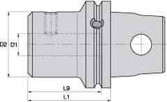 Kennametal - KM63XMZ Modular Connection 25mm Hole End Mill Holder/Adapter - 65mm Nose Diam, 80mm Projection, Through-Spindle Coolant - Exact Industrial Supply