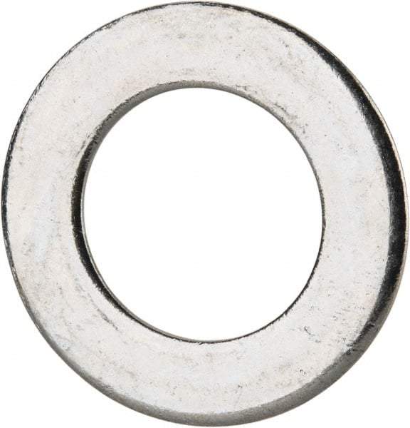 Value Collection - M22 Screw, Grade 8 Steel Standard Flat Washer - 23mm ID x 39mm OD, 3mm Thick, Zinc-Plated Finish - Best Tool & Supply