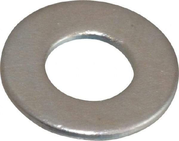 Value Collection - M3.5 Screw, Grade 8 Steel Standard Flat Washer - 3.7mm ID x 8mm OD, 0.5mm Thick, Zinc-Plated Finish - Best Tool & Supply