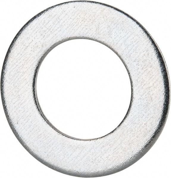 Value Collection - M36 Screw, Grade 8 Steel Standard Flat Washer - 37mm ID x 66mm OD, 5mm Thick, Zinc-Plated Finish - Best Tool & Supply