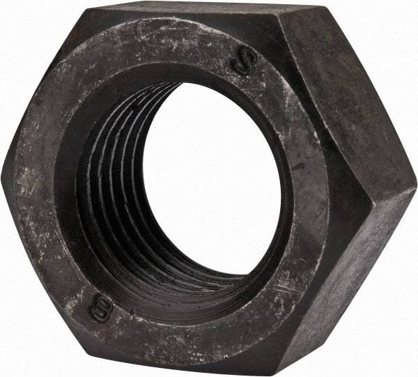 Value Collection - M33x3.50 Steel Right Hand Hex Nut - 50mm Across Flats, 26mm High, Uncoated - Best Tool & Supply