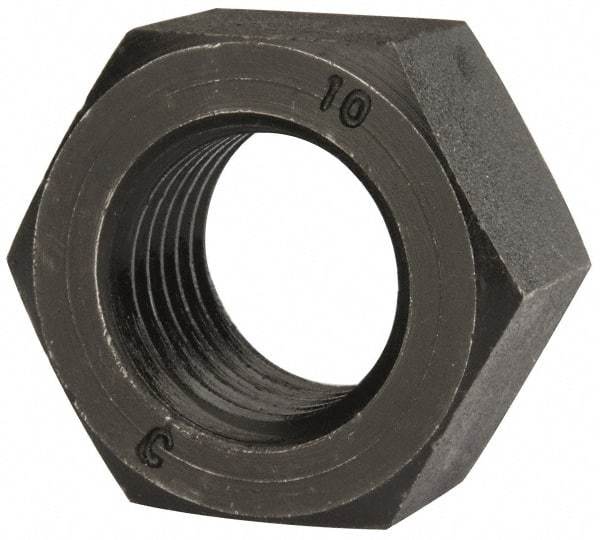 Value Collection - M36x4.00 Steel Right Hand Hex Nut - 55mm Across Flats, 29mm High, Uncoated - Best Tool & Supply