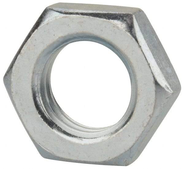 Value Collection - M18x2.50 Steel Right Hand Hex Jam Nut - 27mm Across Flats, 9mm High, Uncoated - Best Tool & Supply