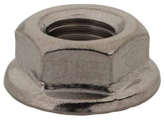 Value Collection - 5/16-24, 0.68" Flange Diam, Serrated Flange Nut - Grade 18-8 Stainless Steel, Uncoated Finish, 0.283" Flange Height - Best Tool & Supply