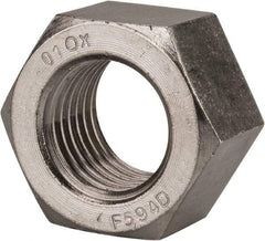 Value Collection - 1-1/4 - 7 UNC Stainless Steel Right Hand Hex Nut - 1-7/8" Across Flats, 1-1/16" High, Uncoated - Best Tool & Supply