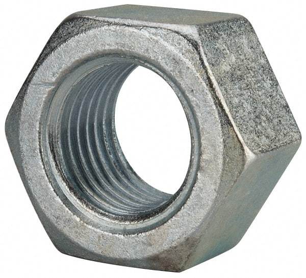 Value Collection - 2 - 4-1/2 UNC Steel Right Hand Hex Nut - 3" Across Flats, 1-23/32" High, Zinc Clear Finish - Best Tool & Supply