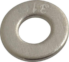 Value Collection - #12 Screw, Grade 316 Stainless Steel Standard Flat Washer - 1/4" ID x 9/16" OD, 0.065" Thick, Plain Finish - Best Tool & Supply