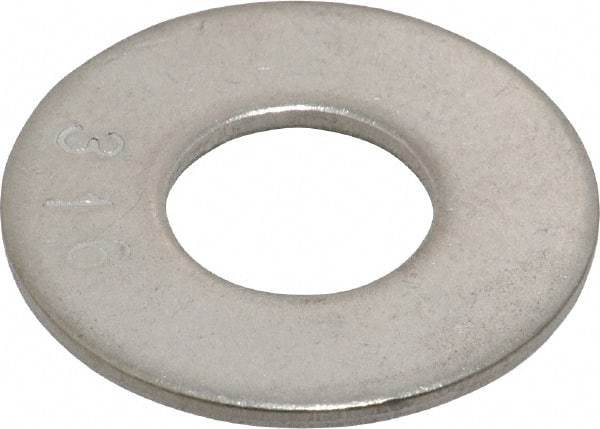 Value Collection - 7/16" Screw, Grade 316 Stainless Steel Standard Flat Washer - 1/2" ID x 1-1/8" OD, 0.062" Thick, Plain Finish - Best Tool & Supply