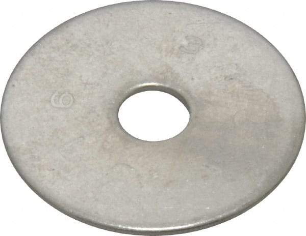 Value Collection - 1/4" Screw, Grade 316 Stainless Steel Fender Flat Washer - 1/4" ID x 1-1/4" OD, 0.057" Thick, Plain Finish - Best Tool & Supply