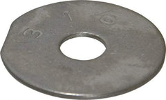 Value Collection - 3/8" Screw, Grade 316 Stainless Steel Fender Flat Washer - 0.399" ID x 1-1/2" OD, 0.069" Thick, Plain Finish - Best Tool & Supply