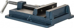 Interstate - 5-1/2" Jaw Opening Capacity x 1-7/64" Throat Depth, Horizontal Drill Press Vise - 6" Wide x 1-7/64" High Jaw, Stationary Base, Standard Speed, 10.86" OAL x 2.4" Overall Height, Cast Iron - Best Tool & Supply