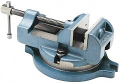 Palmgren - 4" Jaw Width, 4" Jaw Opening Capacity, Horizontal Swivel Machine Vise - Manual Operation, 1 Station, 11-3/4" Long x 4-3/4" High x 1-3/4" Deep, 1-3/4" Jaw Height, 30,000 psi Max Clamp Force, Cast Iron - Best Tool & Supply