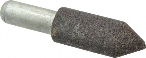 Grier Abrasives - 3/4" Diam 80 Grit 60° Included Angle Center Lap - Aluminum Oxide, Medium Grade, Extra Hard Density, Shank Mounted - Best Tool & Supply