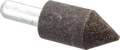 Grier Abrasives - 1" Diam 80 Grit 60° Included Angle Center Lap - Aluminum Oxide, Medium Grade, Extra Hard Density, Shank Mounted - Best Tool & Supply