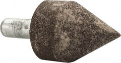 Grier Abrasives - 1-1/2" Diam 150 Grit 60° Included Angle Center Lap - Aluminum Oxide, Very Fine Grade, Extra Hard Density, Shank Mounted - Best Tool & Supply