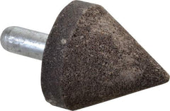 Grier Abrasives - 2" Diam 80 Grit 60° Included Angle Center Lap - Aluminum Oxide, Medium Grade, Extra Hard Density, Shank Mounted - Best Tool & Supply