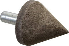 Grier Abrasives - 2" Diam 150 Grit 60° Included Angle Center Lap - Aluminum Oxide, Very Fine Grade, Extra Hard Density, Shank Mounted - Best Tool & Supply