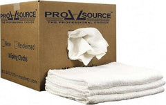 PRO-SOURCE - 40 Inch Long Virgin Terry Cotton Towels - White, Terry Cloth, Low Lint, Box - Best Tool & Supply