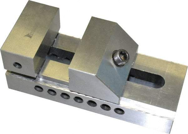 Interstate - 4" Jaw Width, 4-7/8" Jaw Opening Capacity, 1-3/4" Jaw Height, Toolmaker's Vise - Flat Jaw, 0.0002" Parallelism, 0.0002" Squareness, 9-5/8" OAL x 3-1/2" OAH - Best Tool & Supply