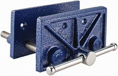 Wilton - 6-1/2" Jaw Width, 4-1/2" Jaw Opening, 3" Throat Depth, Cast Iron Woodworking Vise - 8-1/4" OAL x 7.3" OAW x 4.1" OAH, Standard Spindle - Best Tool & Supply