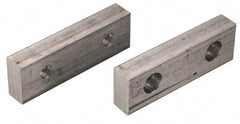 Snap Jaws - 6" Wide x 2-3/4" High x 1" Thick, Flat/No Step Vise Jaw - Soft, Steel, Fixed Jaw, Compatible with 6" Vises - Best Tool & Supply