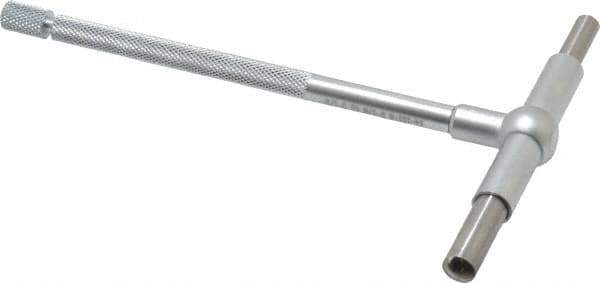 SPI - 2-1/8 to 3-1/2 Inch, 5-7/8 Inch Overall Length, Telescoping Gage - 5 Inch Long Handle, Hardened Tool Steel, Satin Chrome Finish - Best Tool & Supply